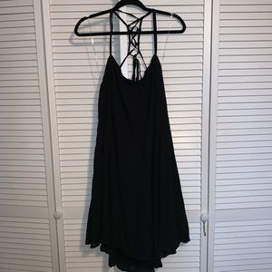 Charlotte Russe Black Lace Up Dress